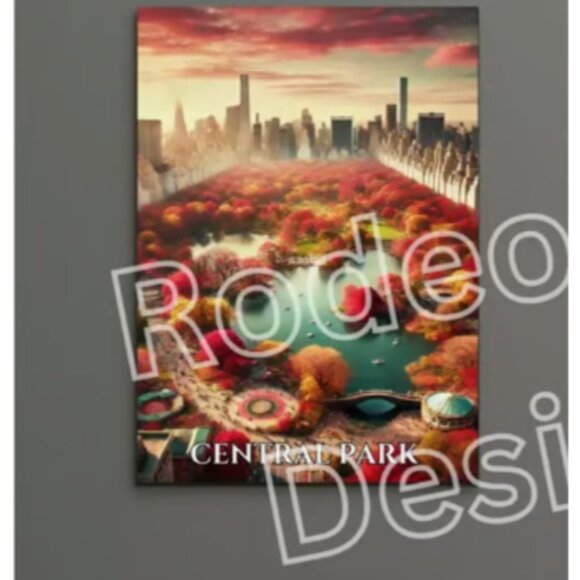 Seasons of Central Park: Autumn & Winter 18x24 Prints Central Park Wall Art Set - Picture 3 of 4